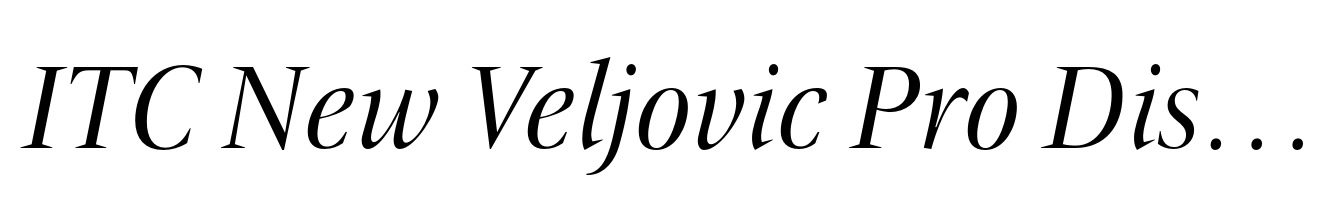 ITC New Veljovic Pro Display Book Italic